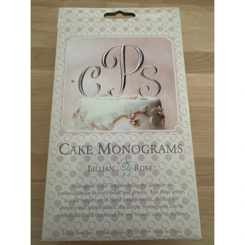 Lillian Rose Silver Script Letter X Cake Monogram Topper Wedding Anniversary NEW